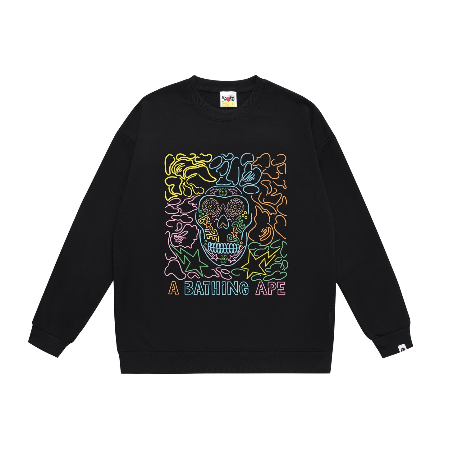 A Bathing Ape Skeleton Print Hoodie Black