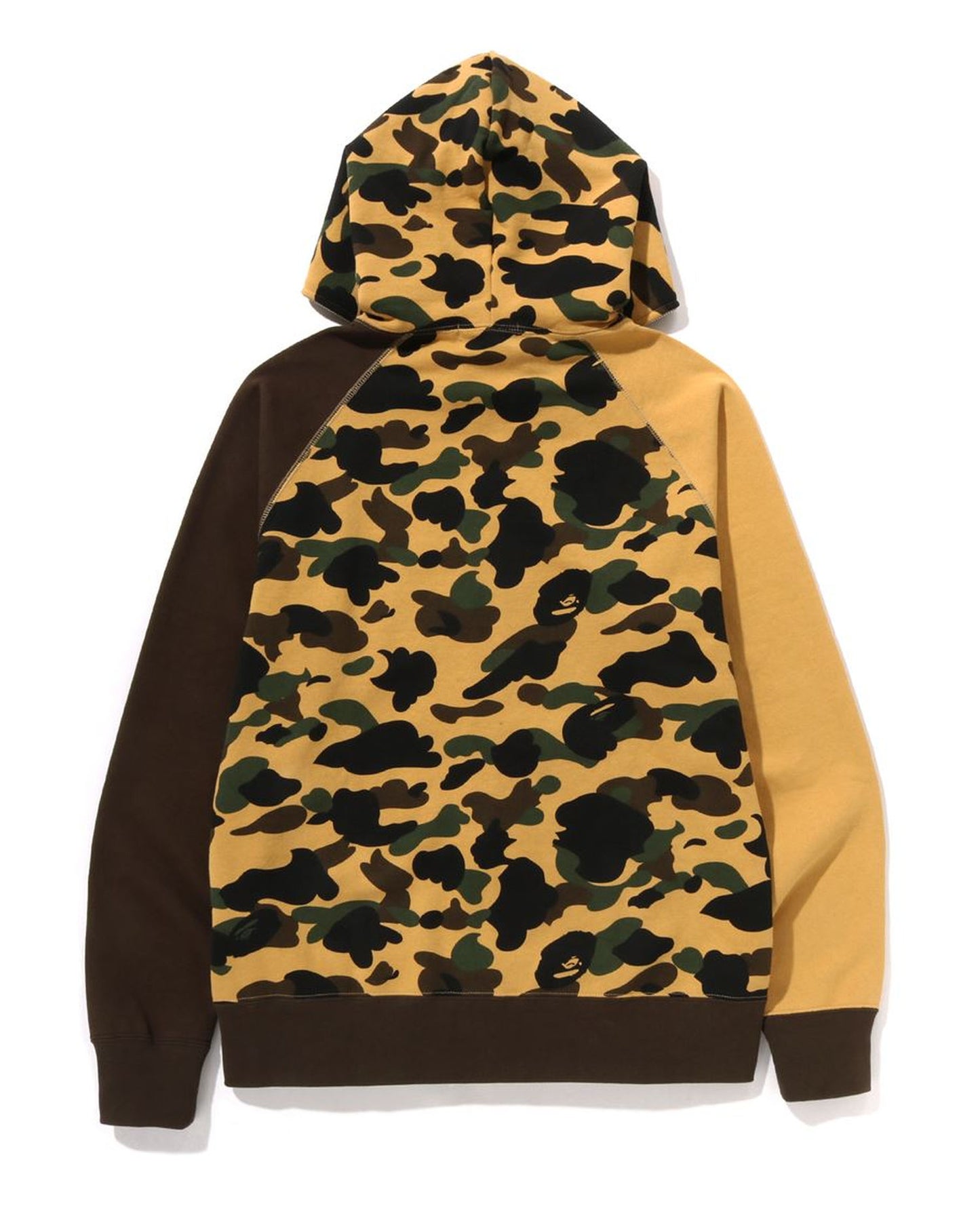 A Bathing Ape 1st Camo Crazy College Full Zip Hoodie In Yellow