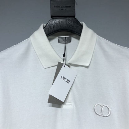 DIOR CD ICON POLO SHIRT WHITE COTTON PIQUÉ – DOT025