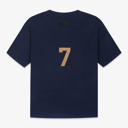 FOG FEAR OF GOD Season 7 Main Line 7 Words Loose Heavy T-shirt Navy blue