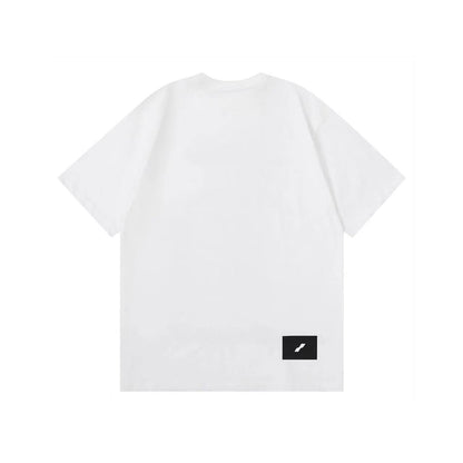 WE11DONE Track Print Tee White