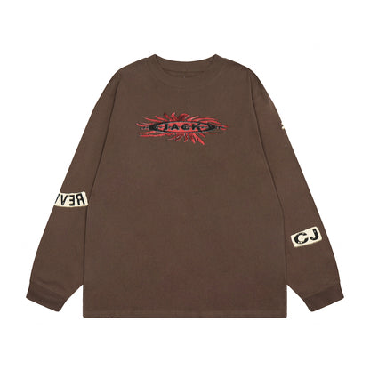 Travis Scott Dog Print Hoodie Brown