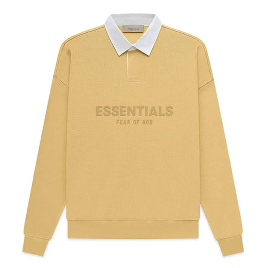 FOG FEAR OF GOD 23 double thread waffle POLO collar sweatshirt ESSENTIALS casual top