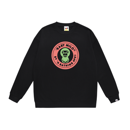 A Bathing Ape Baby Milo Print Hoodie Black
