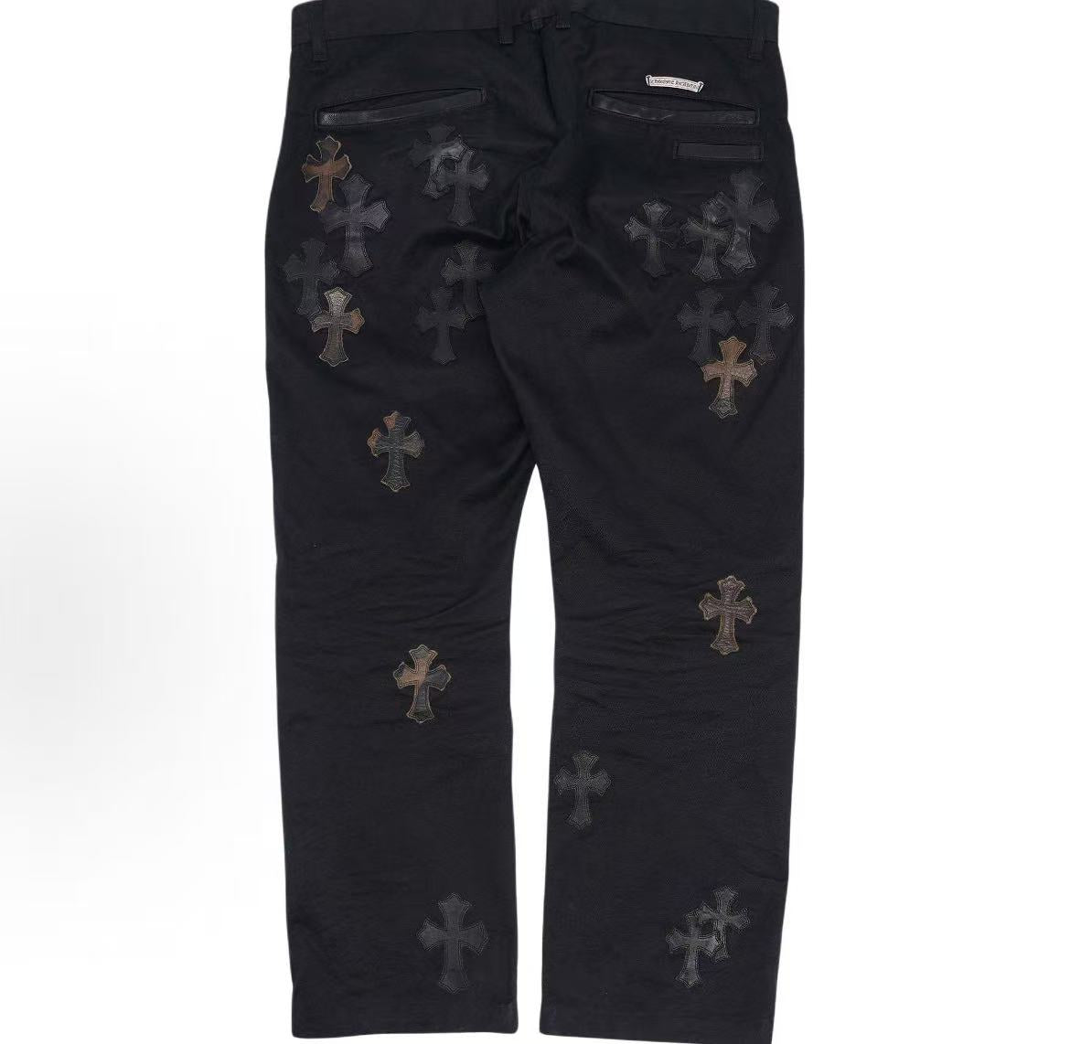 Chrome Hearts Cross Patch Plaid Cotton Pants - Men's Style