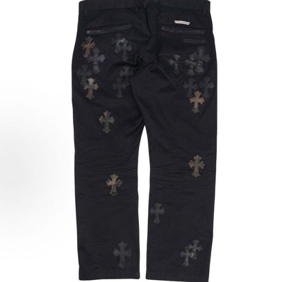 Chrome Hearts Cross Patch Plaid Cotton Pants - Men's Style