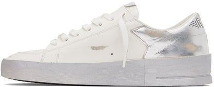 GOLDEN GOOSE حذاء سنيكرز ستاردان أبيض وفضي