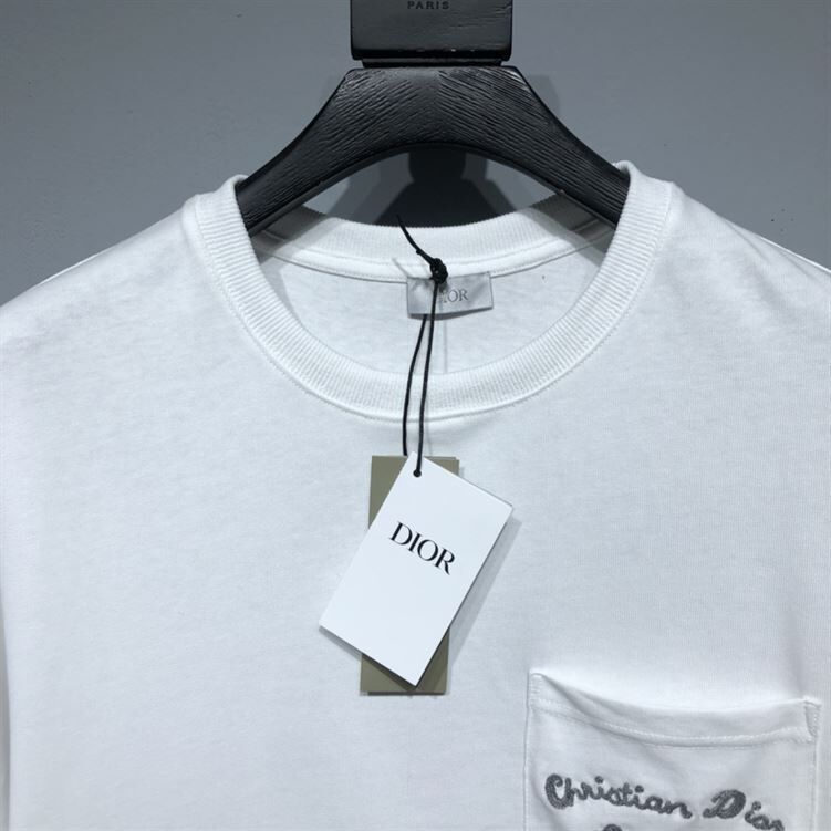 ‘CHRISTIAN DIOR ATELIER’ T-SHIRT RELAXED FIT WHITE COTTON JERSEY – DOT023