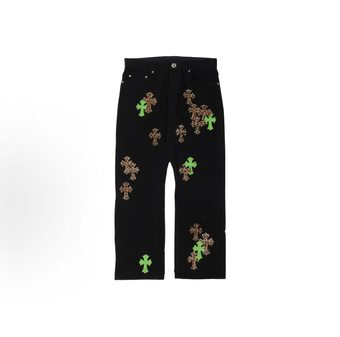 Chrome Hearts Cross-Grid Cross Patch Jeans - men's and women's versions are the same