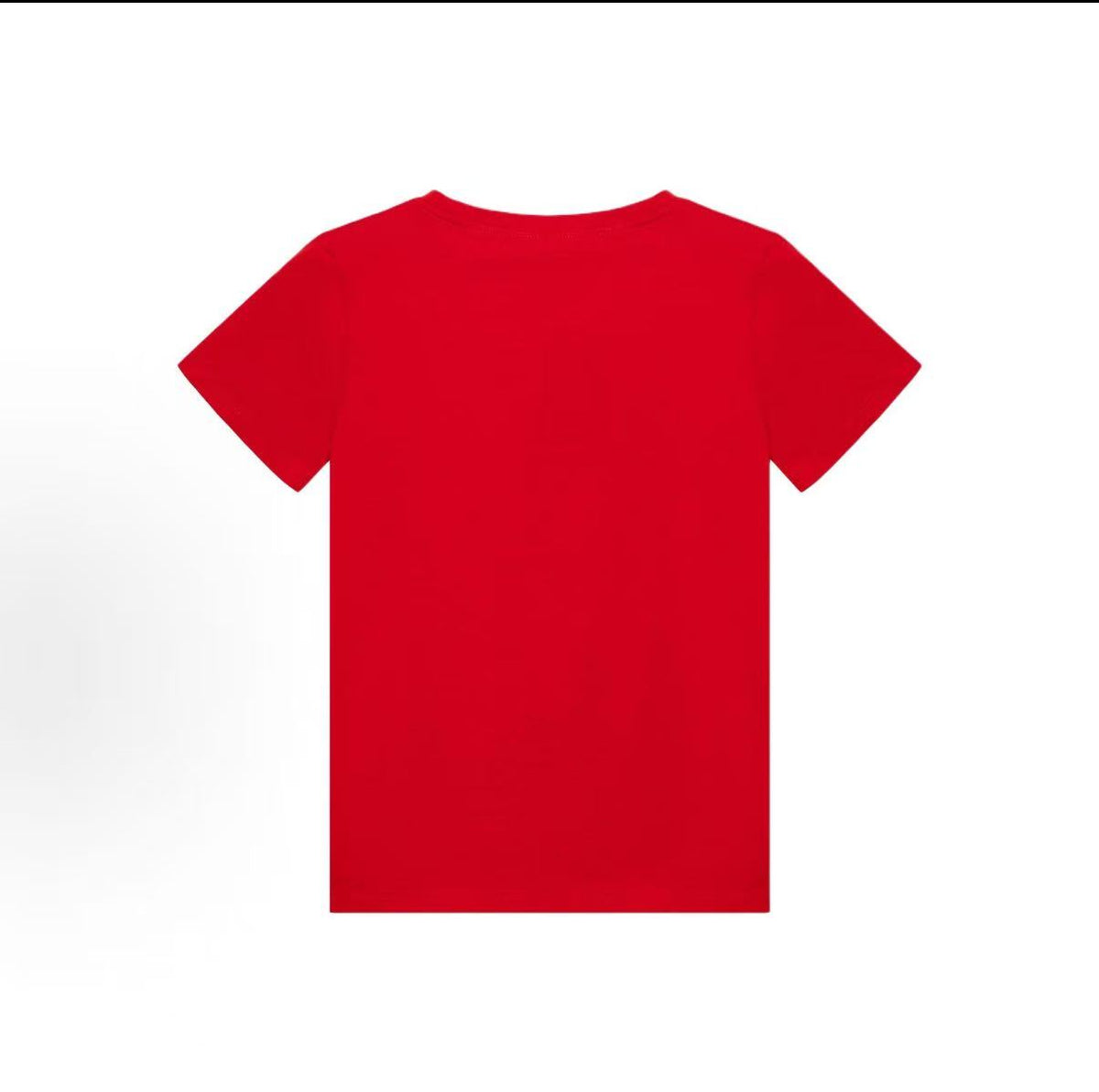 GUCCI T-shirt, Spring/Summer 2025 collection. Logo letter embroidery print in red. Children's size.