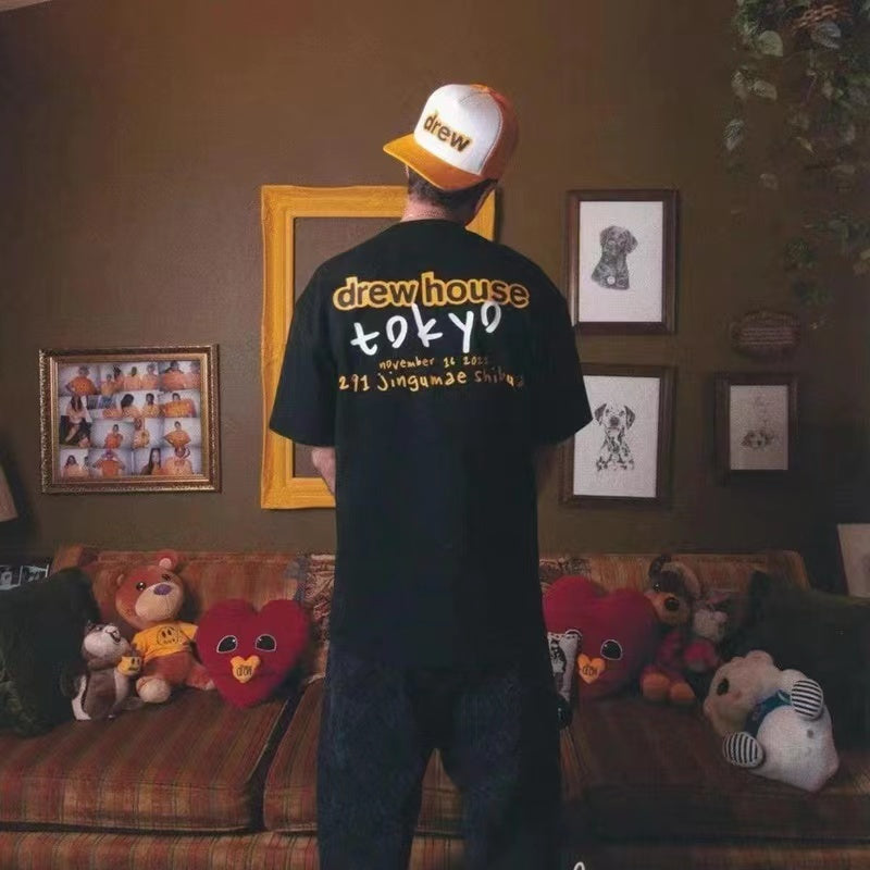 DREW HOUSE TOYKO POP-UP EXCLUSIVE T-SHIRT NAVY BLUE