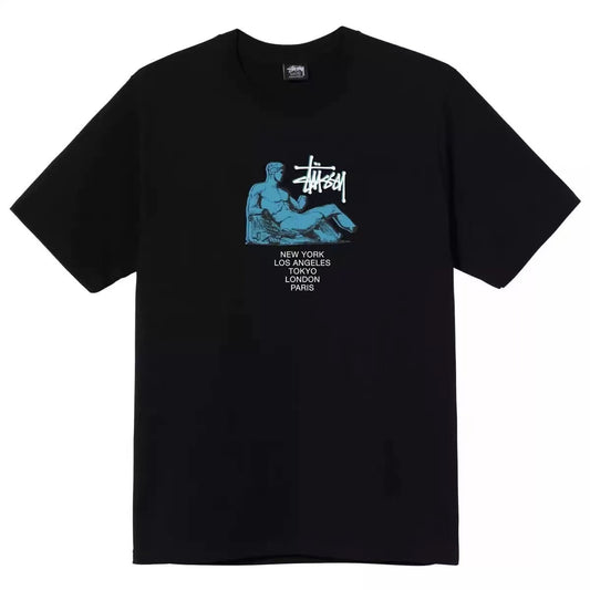STUSSY SCULPTURE PRINT TEE BLACK