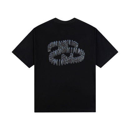 STUSSY DOMINO'S PRINT TEE BLACK