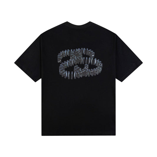 STUSSY DOMINO'S PRINT TEE BLACK