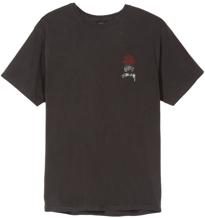 STUSSY ROSE BOUQUET SKELETON HAND TEE
