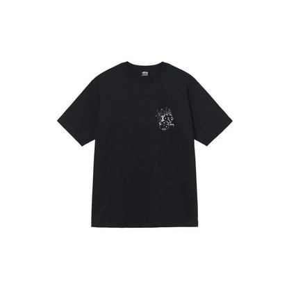 STUSSY FLAME DICE PRINT TEE BLACK