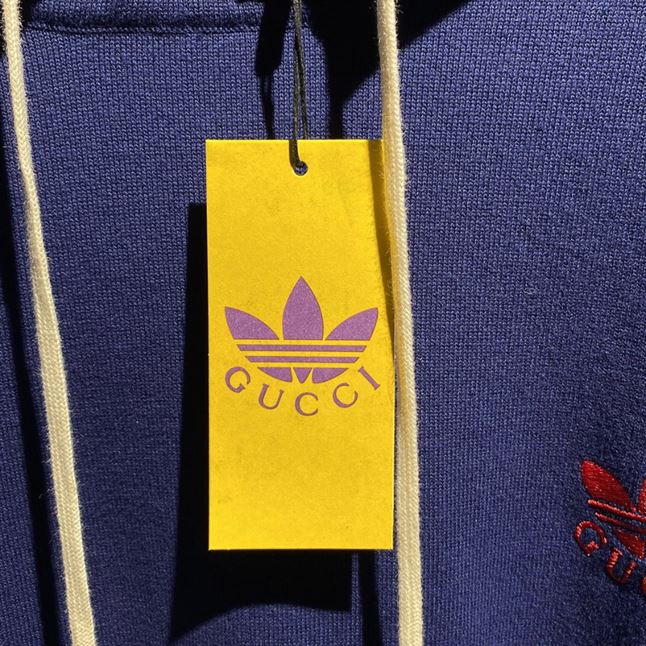 GUCCI X ADIDAS WOOL SWEATSHIRT DARK BLUE – GCK044