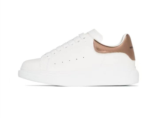 Alexander Mcqueen Women's Oversized Sneaker in White/rose Gold