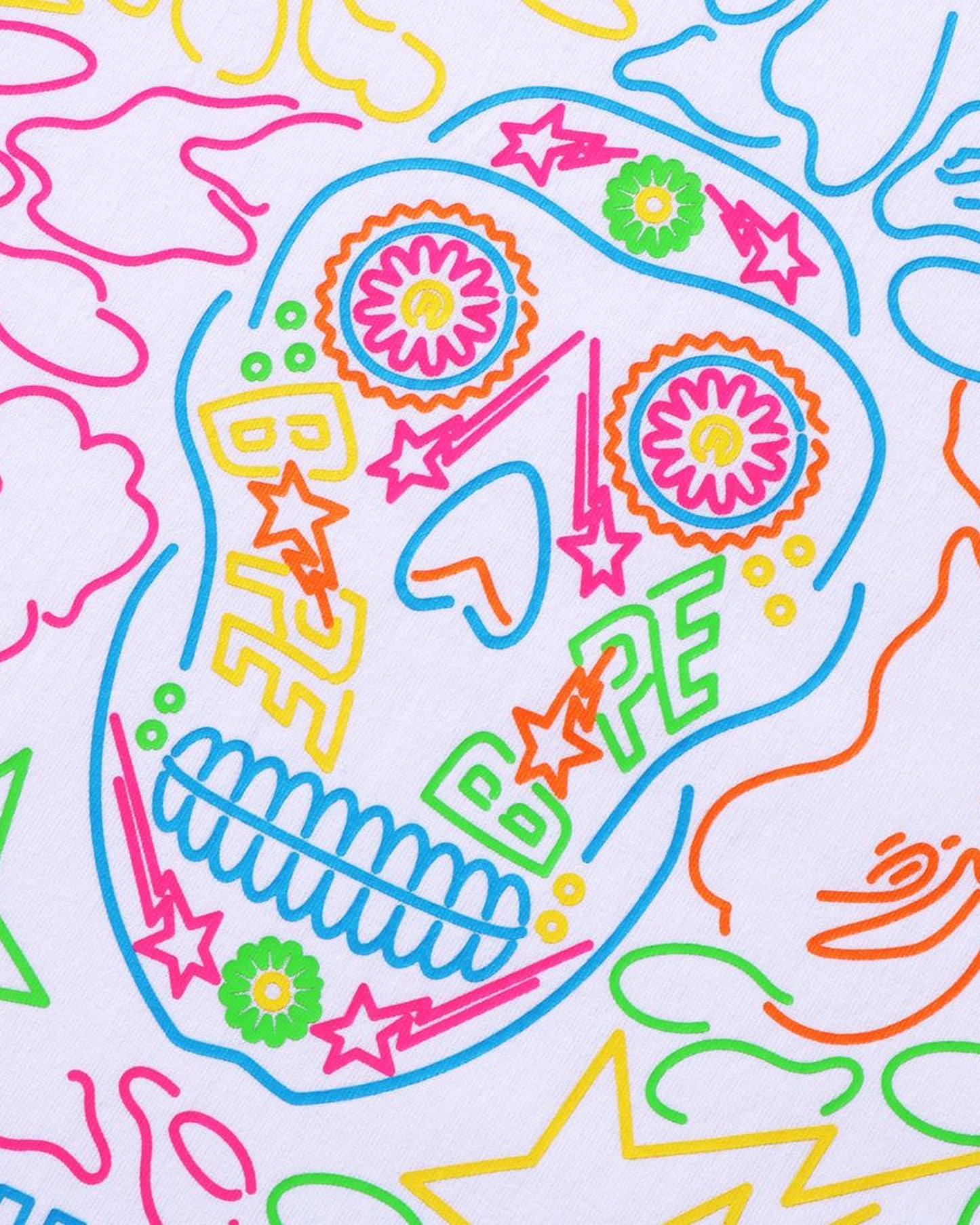 A Bathing Ape Halloween Neon Mexican Skull Tee