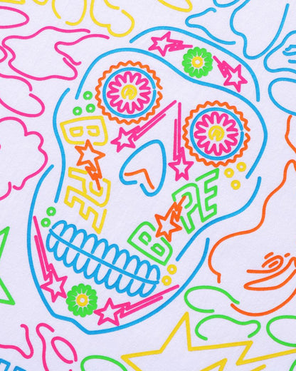 A Bathing Ape Halloween Neon Mexican Skull Tee