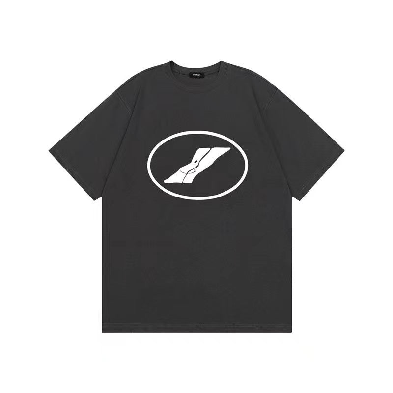 WE11DONE Track Logo Tee In Grey