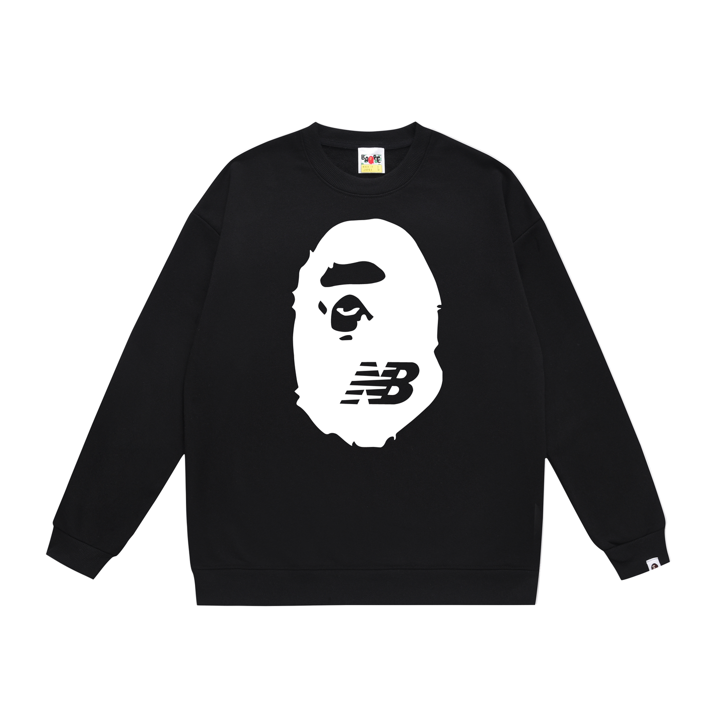 A Bathing Ape ×New Balance Logo Print Hoodie Black