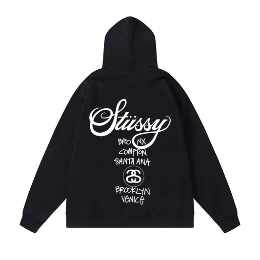 STUSSY WORLD TOUR HOODIE BLACK