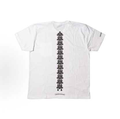 Chrome Hearts Color Gradient Horse Hoof Sleeve Roll-Up Short-Sleeve T-shirt (for both men and women) White (Copy)