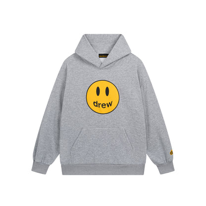 Drew House Smiley Face Series Mascot Navy Smiley Face Hooded Fleece Sweatshirt Winter Unisex Navy Blue