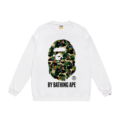A Bathing Ape Camouflage Flower Print Hoodie White