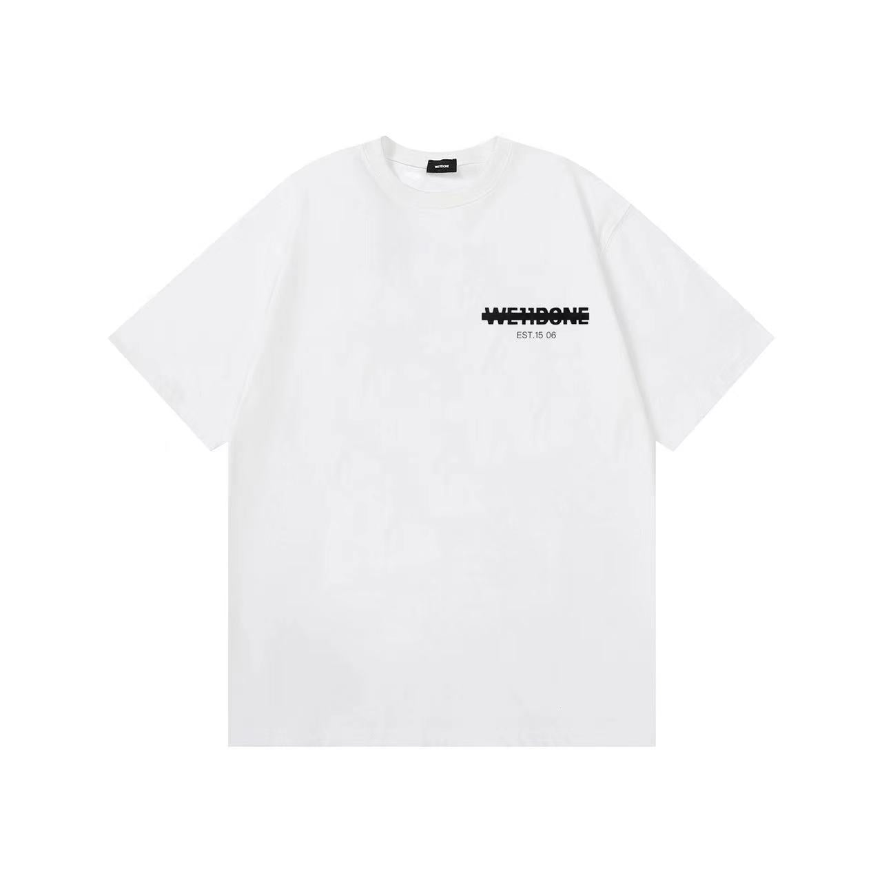 WE11DONE Fuzzy Letters Print Tee White