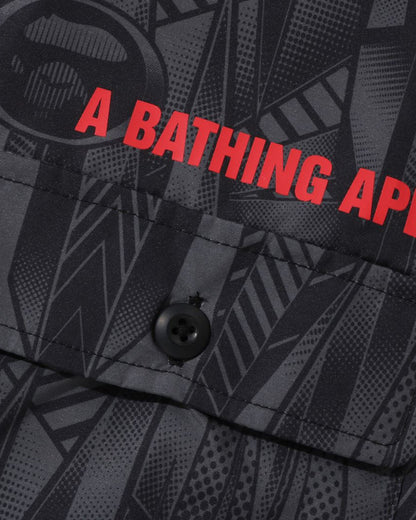 A Bathing Ape Speed Racer Relaxed Fit Shirt In Black
