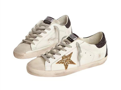 GOLDEN GOOSE حذاء سوبر ستار باللون الذهبي