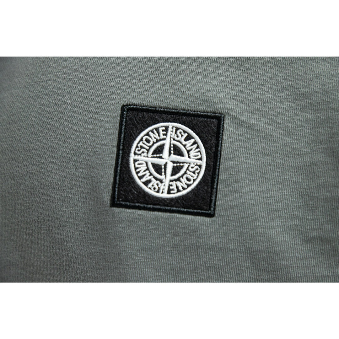 Stone Island Logo Tee In Green