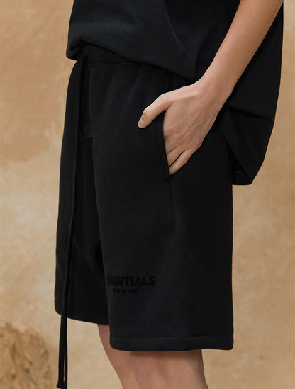 FEAR OF GOD ESSENTIALS Double stitched small label flocking shorts