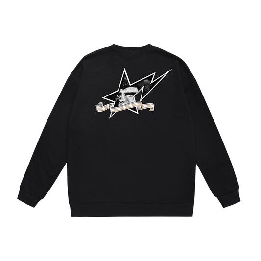 A Bathing Ape Logo Print Hoodie Black