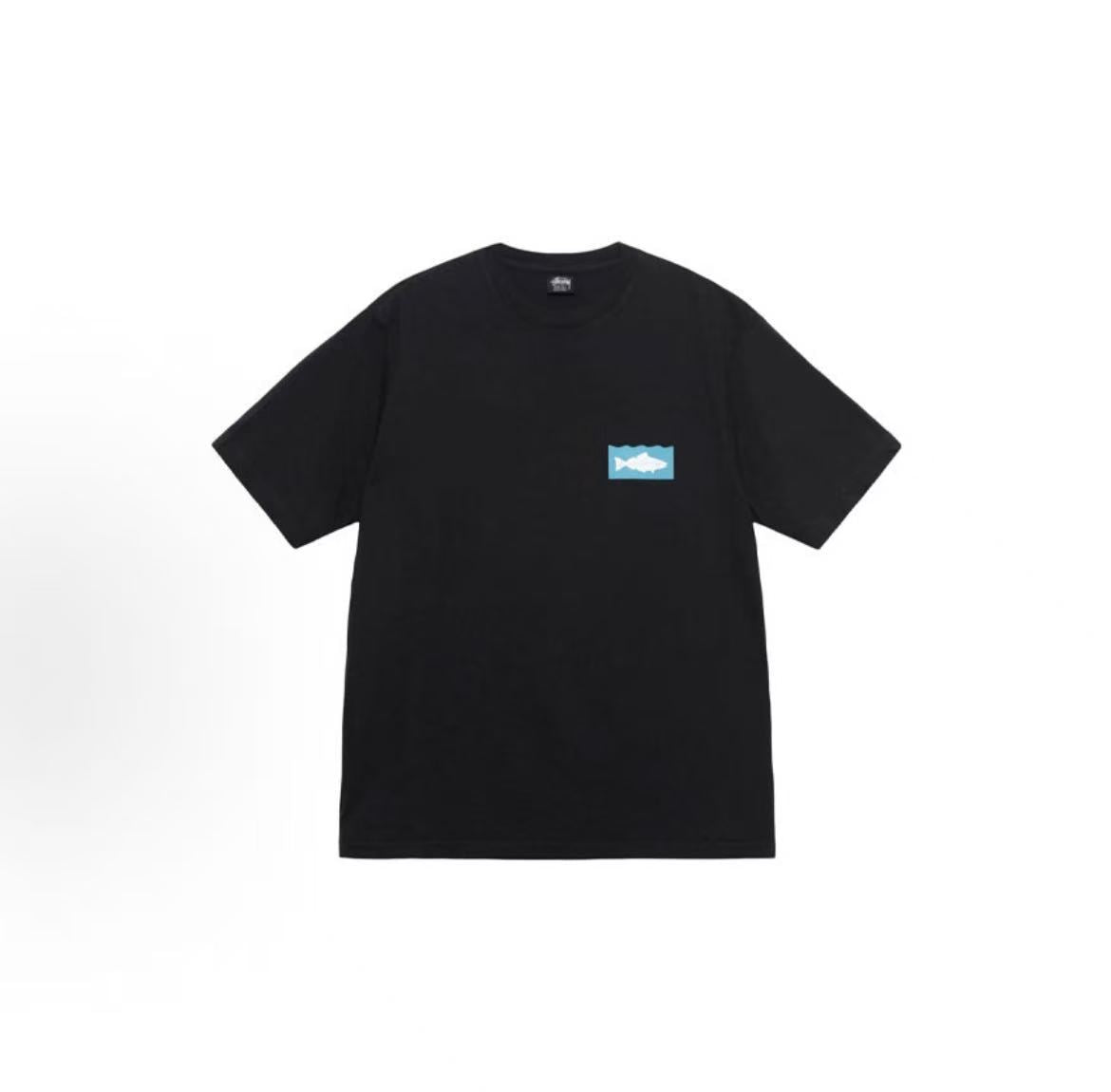 Stussy x Heal the Bay Collaboration Collection SS23 HEAL THE BAY OCEAN PIGMENT DYED TEE - Round-neck letter-printed loose-fitting short-sleeved American retro T-shirt, available for both men and women.