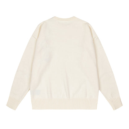 AMI  Logo Crewneck Hoodie Cream