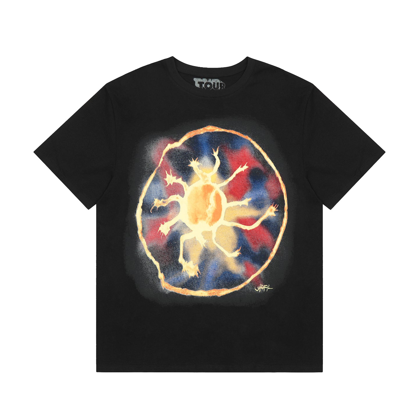 Travis Scott Sun Print Tshirt Black