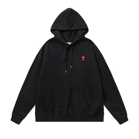 AMI  Small Logo Hoodie Black