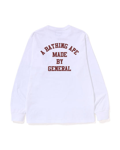 A Bathing Ape Lettered L/S Tee In White