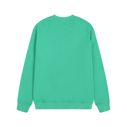 AMI Solid Color Crew Neck Hoodie Green