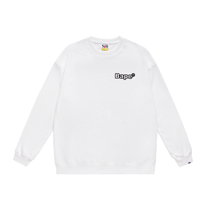 A Bathing Ape Graffiti Logo Print Hoodie White