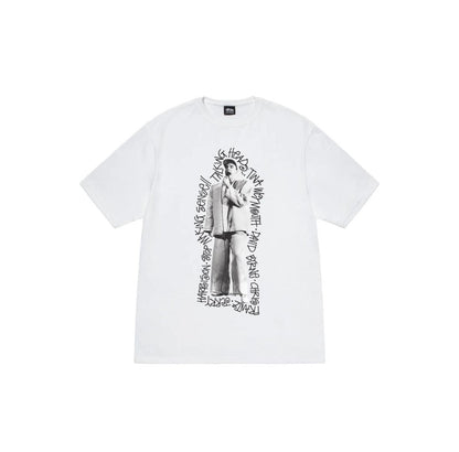 STUSSY SINGER PRINT TEE WHITE