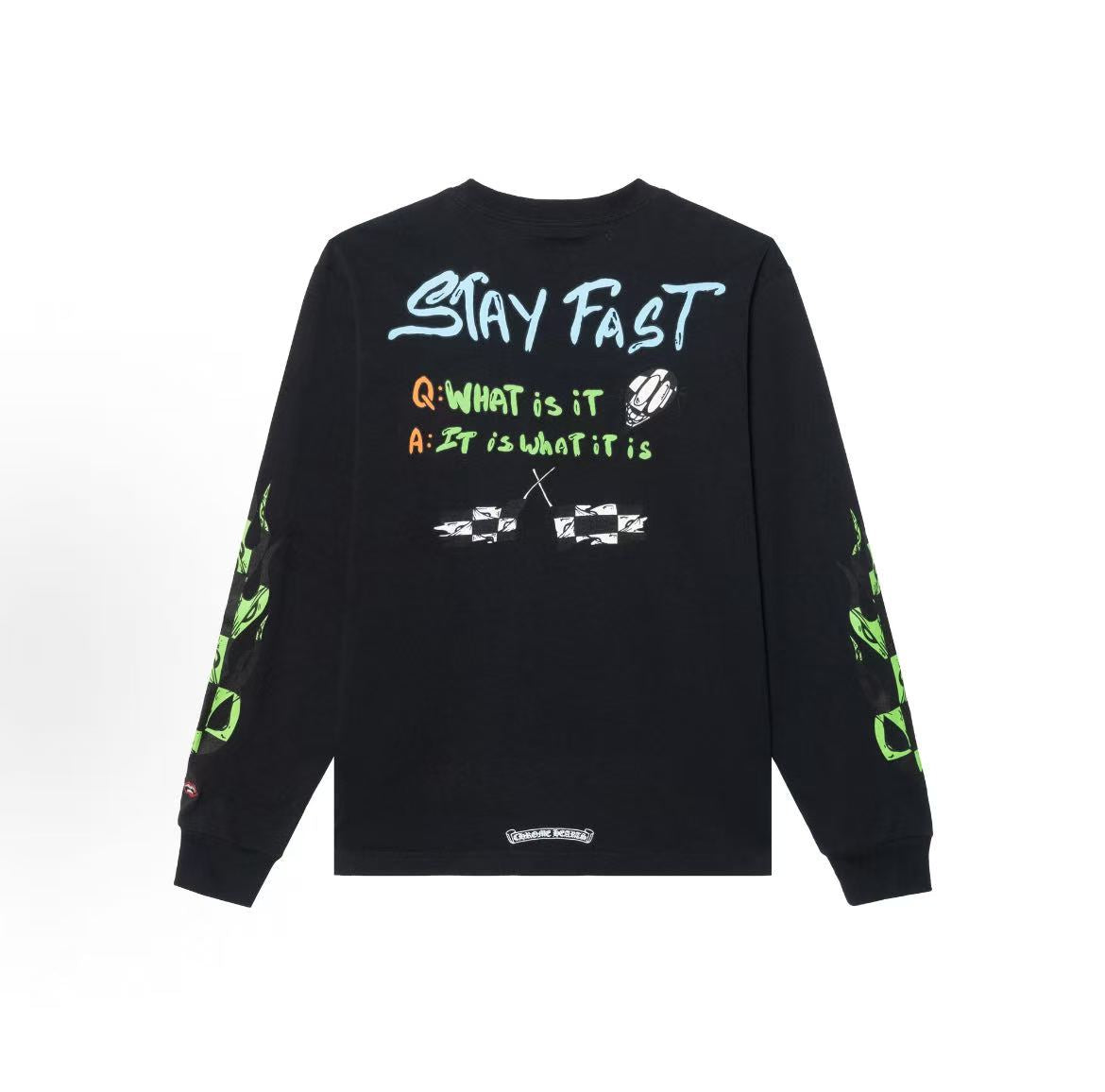 Chrome Hearts Matty Boy series Printed Round-neck Long-sleeved T-shirt (for both men and women) - Black