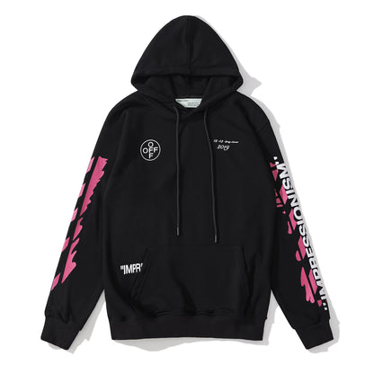 Off-White doodle arrow hooded sweater black/pink