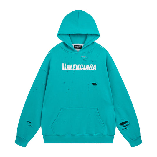 Balenciga logo hoodie BL238001 mint green