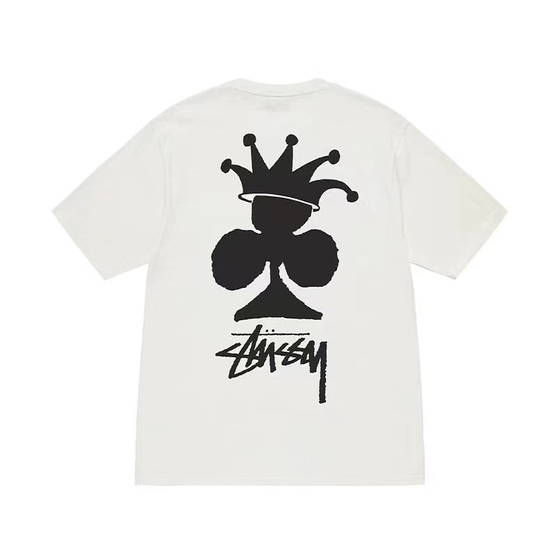 STUSSY CROWN PRINT TEE WHITE