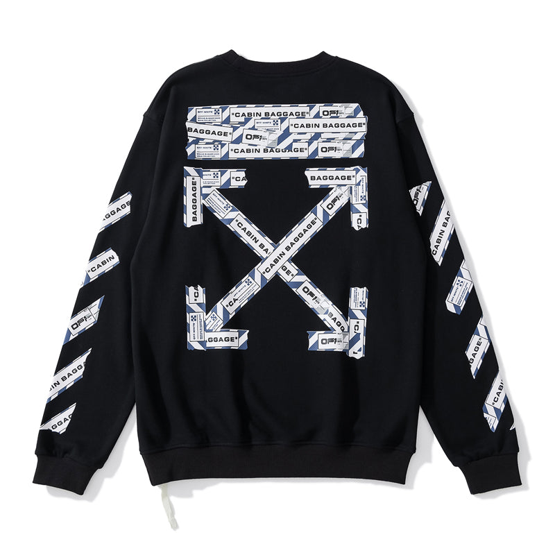 Off-White 829 arrow print hoodie black