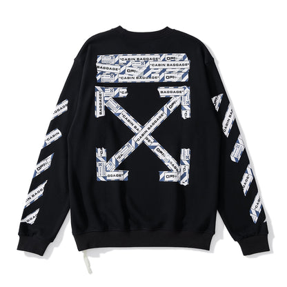 Off-White 829 arrow print hoodie black